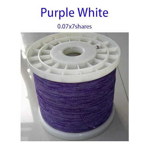 0,07x7 10 14 21 28 36 50 60 80 100 119 147 270 Stränge Draht 10 Meter Mine Antenne Draht Polyester Seide Umschlag Geflochtene(7share Purple) von RTKYYZ