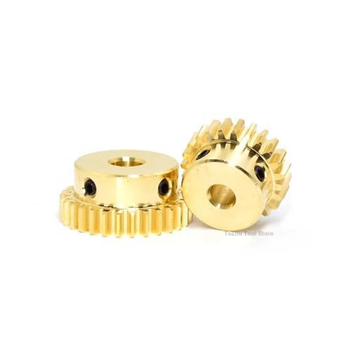 1 Stück 0,5 M 20T-60T Stirnradgetriebe Messing Ritzel Stufengetriebe 0,5 Mod 20 Zähne - 60 Zähne Bohrung 4mm(54 Teeth) von RTKYYZ