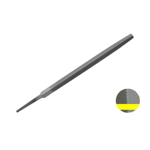1 Stück Stahlfeilen 6/8 Zoll Flach-/Halbkreis-/Dreiecks-/Kreis-/Quadratsägenfeile Hohe Härte Verschleißfeste Schnitz- und Schärfhandfeile(6Inch-Triangle) von RTKYYZ