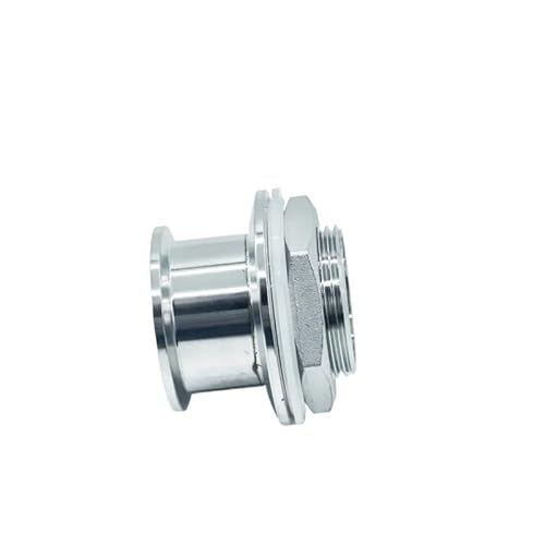 1 stück BSP DN32 DN40 Doppel Ferrule 1,5 "2" Tri Clamp X 1-1/4 "1-1/2" männlichen Sanitär Adapter SS304 Edelstahl Rohr Fitting Homebrew(DN40-K64mm-K64mm) von RTKYYZ