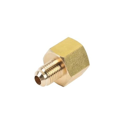 1 stück Klimaanlage Kupferrohr Weiblich-Männlich Flare Gewinde Rohr Adapter 1/4 3/8 1/2 5/8 3/4 Reduzierstück Joint Messing Rohr Fitting(Female 1l2 Male 1l4) von RTKYYZ