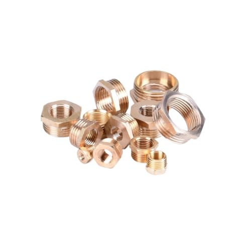 1 stück Messing Sechskantbuchse Reduzierstück Rohrverschraubung 1/8 1/4 3/8 1/2 3/4 F Auf M Gewinde Reduzierung Kupfer Wasser Gas Adapter Koppler Stecker(7) von RTKYYZ