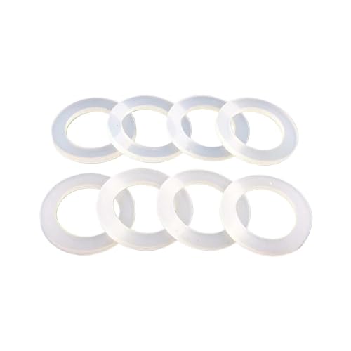 10 Stück Silikon-Gummi-Flachdichtungen, Außendurchmesser 5–40 mm, Lebensmittelqualität, Silikon-O-Ringe, Dichtungsscheiben, Sanitär-Wasserhahn-Unterlegscheiben-Dichtungsring(10x7x1mm) von RTKYYZ
