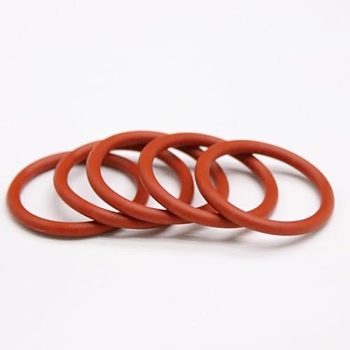 10 Stück rote Silikonringdichtung CS 4 mm Außendurchmesser 15~80 mm Silikon-O-Ring-Dichtung O-Ring aus lebensmittelechtem Gummi (Size : OD 27mm ID 19mm, Color : CS 4.0mm) von RTKYYZ