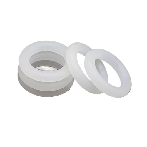 10 Stück weiße O-Ring-Dichtung aus lebensmittelechtem Silikon, CS 5 mm, AD 15~155 mm, wasserdichte Unterlegscheibe, runde O-Form, VMQ-O-Ringe, Silikonring(OD 65MM ID 55MM_CS 5MM) von RTKYYZ
