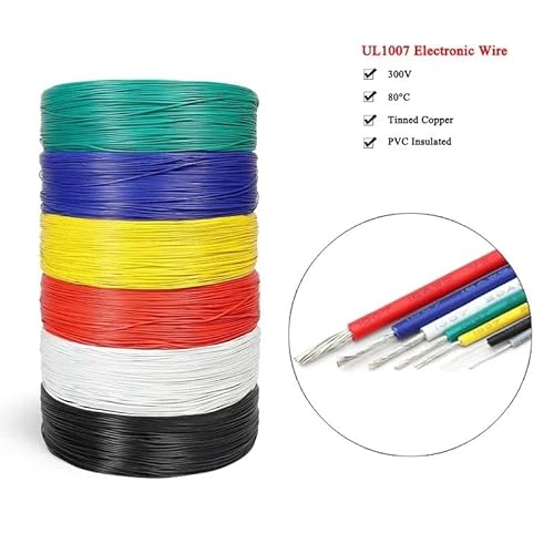 10 m Elektronische Draht Verzinnten Kupfer PVC Isolierte Kabel 14AWG 16AWG 18AWG 20AWG 22AWG 24AWG 26AWG 28AWG 30AWG DIY UL1007 Linie(Red,10M_30AWG) von RTKYYZ