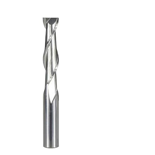 1PC Flache Schaftfräser 6mm Schaft 2 Flöte Spirale Fräser CNC Router Bit Holz Gravur Bit Hartmetall schaftfräser for PVC MDF Holz(4x8x45) von RTKYYZ