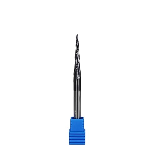 1PC Hartmetall Kugelfräser 3,175mm 4mm 6mm 8mm Konische Schaftfräser Gravur Fräser Cnc Kegel Holz Metall Fräser(R0.25X30.5XD6X75L) von RTKYYZ