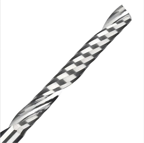 1PC Hartmetall-schaftfräser Einzelne Flöte Fräser 3,175 4 6mm Schaft Eine Flöte Spirale PVC Cutter CNC Router Bit(3.175x2x8mm) von RTKYYZ