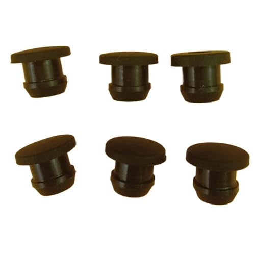 2,5–50,6 mm, schwarzer konischer T-Stecker aus Silikonkautschuk for Aufschnappen, Endkappen for Rohreinsätze, spundsicher, for hohe Temperaturen(A 22MM_10PCS) von RTKYYZ