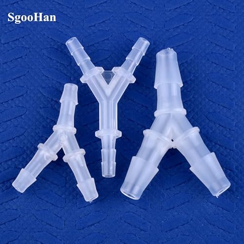5~200 Stück 2,4~12,7 mm PP Y-Stil T-Stück-Verbindungsstücke Aquariumbehälter Luftpumpe Belüfterschlauch Pagodengelenke Bewässerungswasserrohr-Armaturen(3.2mm Big,20 Pieces) von RTKYYZ