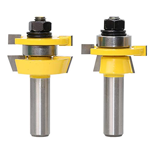 Rail & Stile Router Bit Set – Shaker 2 Stk. 1/2 Zoll Schaft 12 mm Schaft Türmesser Holzbearbeitungsschneider Cutter for Holzbearbeitungswerkzeuge(12.7mm shank) von RTKYYZ