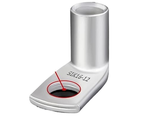 Verdickungsdrahtklemme L-Typ rechtwinklig 90 Grad gebogene Nase M6 M8 M10 M12 verzinnter Kupfer-Crimpanschluss-Anschlusskabelschuhe(SIK10-10,6pcs) von RTKYYZ