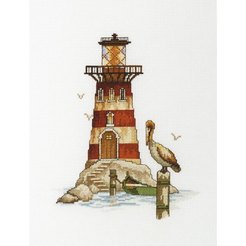Pelican Lighthouse Counted Cross Stitch Kit-6-3/4"X9-3/4" 16 Count Pelican Lighthouse Counted Cross Stitch Kit-6-3/4"X9-3/4" 16 Count von RTO