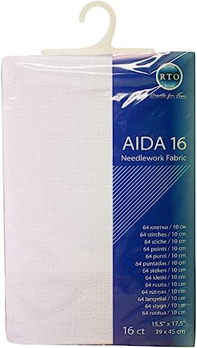 RTO Aida-Kreuzstich-Stoff, vorverpackt (16count, weiß) RTO Aida-Kreuzstich-Stoff, vorverpackt (16count, weiß) von RTO