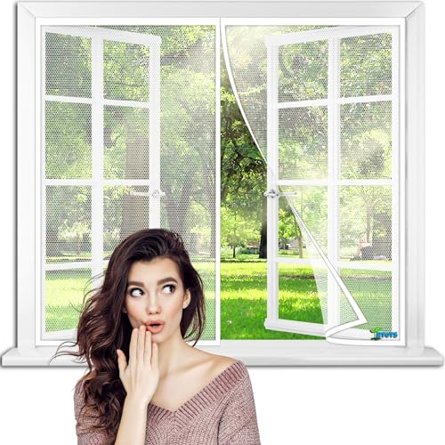 Fliegengitter Fenster 235 x 190 cm aus Glasfaser - Fliegengitter zuschneidbar - Insektenschutz Fenster mit Klebestreifen - Fliegennetz Fenster - Mückennetz Fenster【Weiß】 Fliegengitter Fenster 235 x 190 cm aus Glasfaser - Fliegengitter zuschneidbar - Insektenschutz Fenster mit Klebestreifen - Fliegennetz Fenster - Mückennetz Fenster【Weiß】 von RTOTS