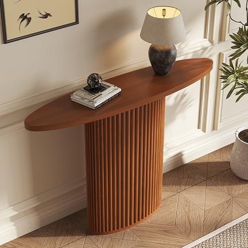 RTREADE Konsolentisch Flurtisch Schmaler Eingangstisch, Eingangsbereich Deko Tisch, Slanke consoletafel, für Wohnzimmer, Schlafzimmer, Eingangshalle, Flur(Brown,80 * 26cm/31.5 * 10.5in) von RTREADE
