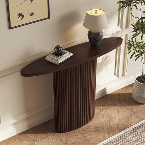 RTREADE Konsolentisch Flurtisch Schmaler Eingangstisch, Eingangsbereich Deko Tisch, Slanke consoletafel, für Wohnzimmer, Schlafzimmer, Eingangshalle, Flur(Walnut,120 * 30cm/47.5 * 12in) von RTREADE