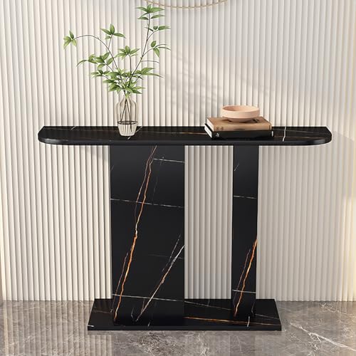 RTREADE Konsolentisch schmal, Moderner Eingangsbereich, Industrie Flurtisch, Balkon-Aufbewahrungstisch, für kleinen Raum, für Eingang, Flur, Wohnzimmer(Black,100cm/39.5in) von RTREADE