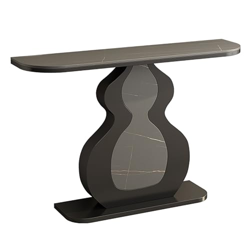 RTREADE Modern Eingangstisch, Industrie Flurtisch, Eingangsbereich Deko Tisch, Flurtisch mit Metallgestell, für kleinen Raum, für Eingang, Flur, Wohnzimmer(Black 4,120cm/47.5in) von RTREADE