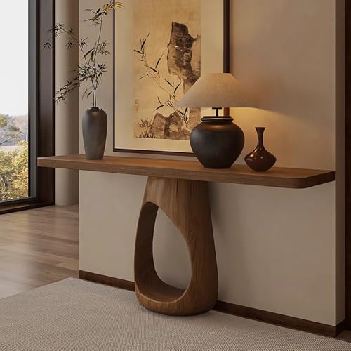 RTREADE Moderner Konsolentisch, Einfacher Wohnzimmer-Sofatisch, Eingangsbereich Deko Tisch, für Wohnzimmer, Schlafzimmer, Eingangshalle, Flur, für Kleinen Raum(80 * 25 * 75cm/31.5 * 10 * 29.5in) von RTREADE