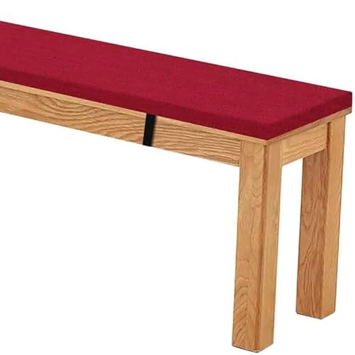 5 cm Dicke Sitzkissen Outdoor/Indoor, Bankauflage Bankkissen Wasserfest, Rutschfestes Waschbare Sitzpolster Sitzauflage Bank, Stuhlkissen Bankpolster(Burgund,180x38x5cm) von RTSFKFS
