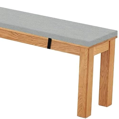 5 cm Dicke Sitzkissen Outdoor/Indoor, Bankauflage Bankkissen Wasserfest, Rutschfestes Waschbare Sitzpolster Sitzauflage Bank, Stuhlkissen Bankpolster(Hellgrau,170x33x5cm) von RTSFKFS