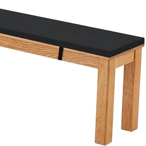 5 cm Dicke Sitzkissen Outdoor/Indoor, Bankauflage Bankkissen Wasserfest, Rutschfestes Waschbare Sitzpolster Sitzauflage Bank, Stuhlkissen Bankpolster(Schwarz,100x38x5cm) von RTSFKFS