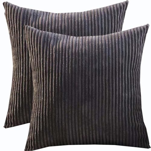 Groß Kissenbezug 80x80,2er Set Kopfkissenbezug 65x65,Kissenbezüge 60X60,Kord Zierkissenbezug Dekokissen Sofakissen Bezug Kissenhülle Dekorative Weiche Zierkissenbezüge(Dark Grey,65x65 cm set of 2) Groß Kissenbezug 80x80,2er Set Kopfkissenbezug 65x65,Kissenbezüge 60X60,Kord Zierkissenbezug Dekokissen Sofakissen Bezug Kissenhülle Dekorative Weiche Zierkissenbezüge(Dark Grey,65x65 cm set of 2) von RTSFKFS