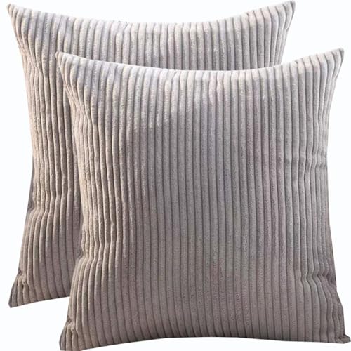 Groß Kissenbezug 80x80,2er Set Kopfkissenbezug 65x65,Kissenbezüge 60X60,Kord Zierkissenbezug Dekokissen Sofakissen Bezug Kissenhülle Dekorative Weiche Zierkissenbezüge(Light Grey,30x50 cm Set of 2) Groß Kissenbezug 80x80,2er Set Kopfkissenbezug 65x65,Kissenbezüge 60X60,Kord Zierkissenbezug Dekokissen Sofakissen Bezug Kissenhülle Dekorative Weiche Zierkissenbezüge(Light Grey,30x50 cm Set of 2) von RTSFKFS