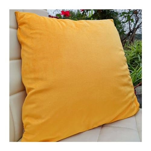 Kissenbezug 2er Set Sofa Kissenbezüge 40x60 45x45 50x70 2er Set Groß Sofakissen Bezug Kissenhülle Schüttler Couchkissen Zierkissenbezug mit Reißverschluss,Waschbar,Moderne ( Color : Golden yellow , Si von RTSFKFS