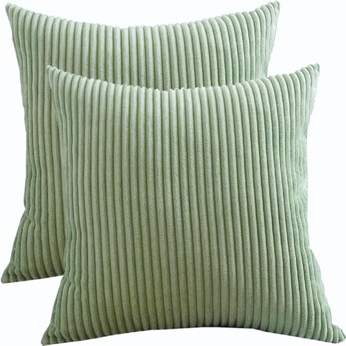 Kissenbezug 60x60 65x65 Kordsamt Zierkissenbezug Dekokissen Sofakissen 40x40 Kord Kissenhülle Dekorative Weiche Zierkissenbezüge Kissen Für Sofa Sessel Zuhause Schlafzimmer(Color 10,65x65 cm Set of 2) von RTSFKFS
