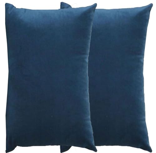 RTSFKFS Kissenbezug 60x80 Kissen 50x70 Bezug Couch Sofa Kissenbezüge Samt 40x60，2er Set Dekokissen Bezug Blau/Grün/Grau,Pillowcase Pillow Cases 40 x 70,Kissen Abdeckung(E,40x60 cm 2pcs) von RTSFKFS