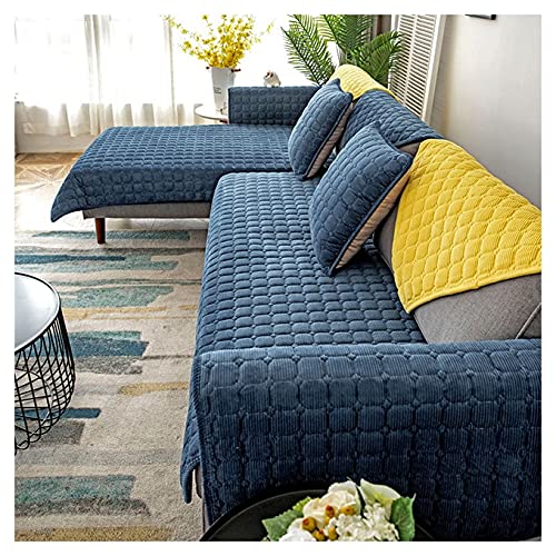 RTSFKFS Ecksofa Sofabezug l Form Sofahusse Couchbezug Sofaiberwurf 3/2 Sitzer Sofa Schutz Abdeckung Sofaschoner rutschfest Hund Katze Sofabezügen-Grau (Color : C, Size : 110x240cm 1pc) von RTSFKFS