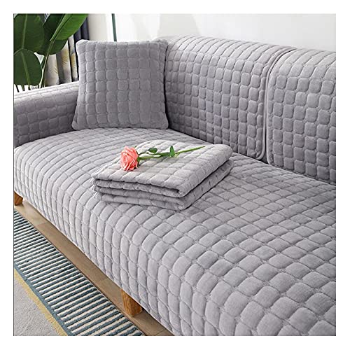 RTSFKFS Sofabezug/Couchbezug l Form 3/2/4 sitzer Ecksofa Samt Sofaschoner rutschfeste Wendbar Sofaüberwurf Sofaschutz für Möbel Bezug (Color : C, Size : 70x180cm1pc) von RTSFKFS