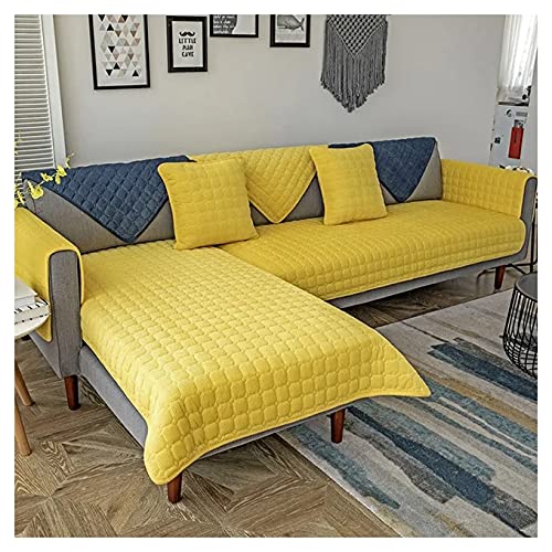 RTSFKFS Sofabezug Ecksofa Couchbezug Sofaiberwurf l Form Eckcouch 3/2 Sitzer Sofaschutz Schonbezug Sofaschoner rutschfest Hund Katze Sofabezügen- Grau (Color : B, Size : 70x210cm1pc) von RTSFKFS