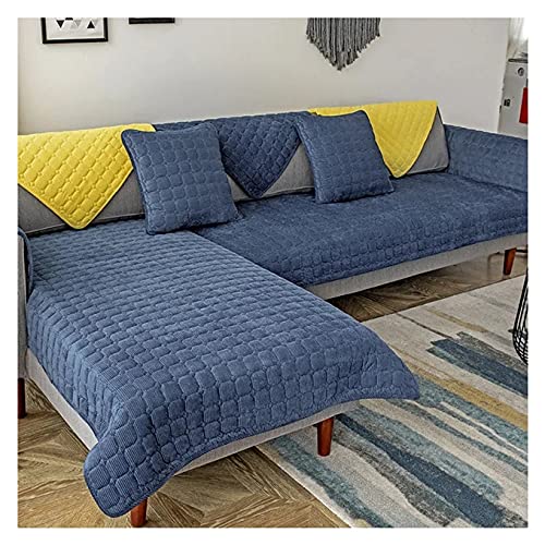 RTSFKFS Sofabezug Ecksofa Couchbezug Sofaiberwurf l Form Eckcouch 3/2 Sitzer Sofaschutz Schonbezug Sofaschoner rutschfest Hund Katze Sofabezügen- Grau (Color : C, Size : 70x180cm1pc) von RTSFKFS