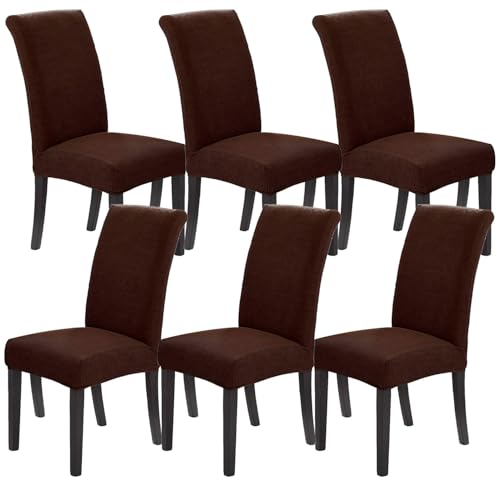 RTSFKFS Stretch Esszimmer Stuhlbezug mit Rückenlehne 2er 4er 6er Set, Universal Dekoration Stuhlhussen für Zuhause, Hotel, Restaurant(Colour 16,Pack of 6) von RTSFKFS