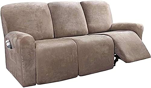 RTSFKFS Stretch Samt Ruhesessel Sofa Bezüge 1 2 3 sitzer，Sesselschoner für Relaxsessel Komplett Sofaüberwurf Fernsehsessel Schutzbezug Stretchhusse für Relaxsessel Sessel-Überwürfe von RTSFKFS