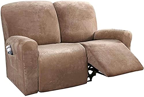 RTSFKFS Stretch Samt Ruhesessel Sofa Bezüge 1 2 3 sitzer，Sesselschoner für Relaxsessel Komplett Sofaüberwurf Fernsehsessel Schutzbezug Stretchhusse für Relaxsessel Sessel-Überwürfe von RTSFKFS