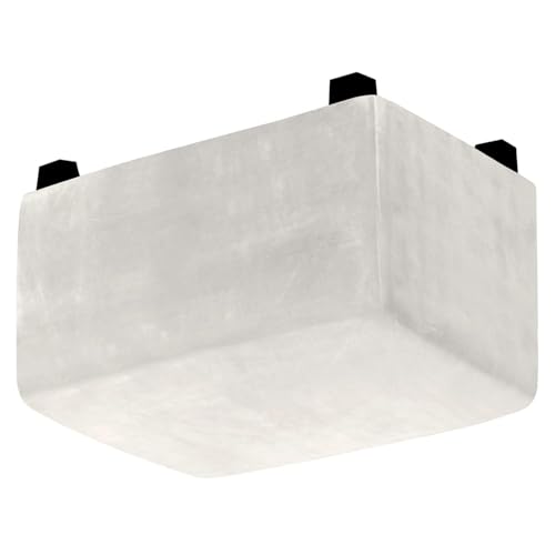 Rechteckig Ottoman-Bezüge Samt, Stretch Husse Überzug Bezug für Ottomane Fußbank, Bezug für Fußhocker Rechteckig, Weich und Bequem Hocker-Bezug mit Elastische an der Unterseite(Ivory,L(73-94cm)) von RTSFKFS