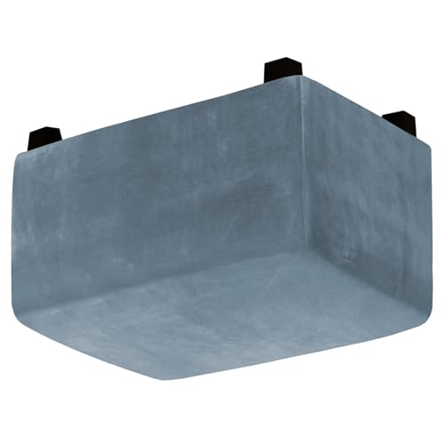 Rechteckig Ottoman-Bezüge Samt, Stretch Husse Überzug Bezug für Ottomane Fußbank, Bezug für Fußhocker Rechteckig, Weich und Bequem Hocker-Bezug mit Elastische an der Unterseite(Stone Blue,L(73-94cm)) von RTSFKFS