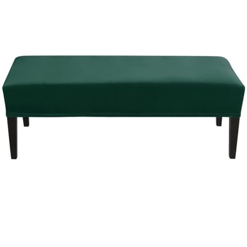 Stretch Bezug für Esszimmerbank,Mehrfarbige optionale Bankhussen mit kleinen Karos, Bezug für Sitzbank Bank Sitzbank Hocker Husse Flurbank Stuhlhusse gepolsterte Bankhusse ( Color : Dark green , Size von RTSFKFS