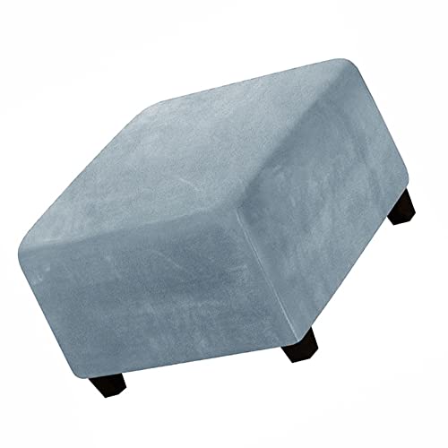 Stretch Hockerbezug Quadratisch 40x40/50x50/60x60 Hocker Fußstütze Schonbezug Ottoman Cover Ottomane Hocker Protector Hockerabdeckung Mit Elastischem Boden Samt Fußhocker ( Color : #15 , Size : 13-18i von RTSFKFS