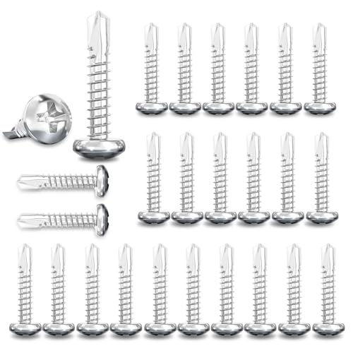 64 Stück Selbstschneidende Schrauben, Flachkopf Innensechskant Schrauben Edelstahl 6.3x25mm Edelstahlschrauben Blechschrauben Selbstschneidend Silber Flachkopfschraube 64 Stück Selbstschneidende Schrauben, Flachkopf Innensechskant Schrauben Edelstahl 6.3x25mm Edelstahlschrauben Blechschrauben Selbstschneidend Silber Flachkopfschraube von RTSHUK