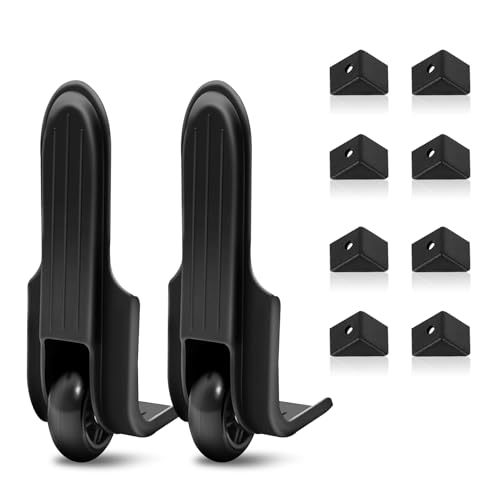 Kofferrollen Ersatzrollen, 1 Pair Koffer Rollen Ersatz Schwarz Gepäck Ersatzräder Drehbare Richtungsräder Gummi Gepäckräder für Weichschalen Hartschalen Reisekoffer von RTSHUK