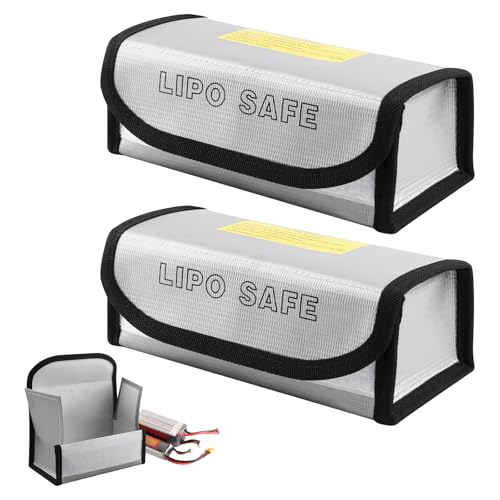 Lipo Safe Bag, 2 Stück Lipo Sicherheitstasche Akku Tasche Feuerfeste Explosionsgeschützte Tasche Feuerfest Sicherheitsschutztasch Lipobag für Sichere Aufbewahrung von Batterien Lipo Safe Bag, 2 Stück Lipo Sicherheitstasche Akku Tasche Feuerfeste Explosionsgeschützte Tasche Feuerfest Sicherheitsschutztasch Lipobag für Sichere Aufbewahrung von Batterien von RTSHUK