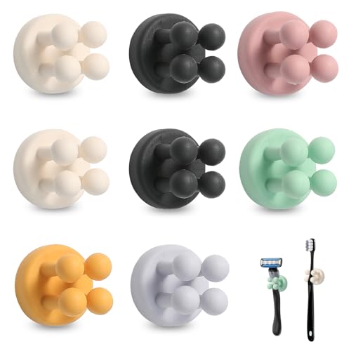 Silikon Zahnbürstenhaken, 8 Stück Toothbrush Holder Selbstklebend Zahnputzbecherhalter Wasserdichtohne Bohren Silicone für Wandmontage Badezimmer Küche Wohnzimmer Silikon Zahnbürstenhaken, 8 Stück Toothbrush Holder Selbstklebend Zahnputzbecherhalter Wasserdichtohne Bohren Silicone für Wandmontage Badezimmer Küche Wohnzimmer von RTSHUK
