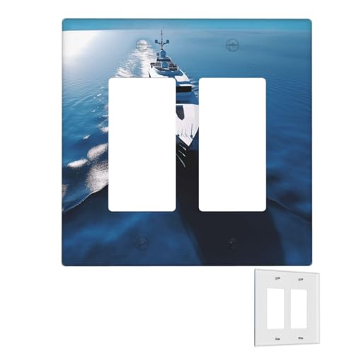 Dekorator-Wandplatte, 2-Gang-Lichtschalter-Abdeckungen, Duplex-Buchsenabdeckungen, Yacht-Wandplatten für Steckdosen, Steckerabdeckung, mittlere Größe, Doppel-Wippschalterplatten Dekorator-Wandplatte, 2-Gang-Lichtschalter-Abdeckungen, Duplex-Buchsenabdeckungen, Yacht-Wandplatten für Steckdosen, Steckerabdeckung, mittlere Größe, Doppel-Wippschalterplatten von RTSTNMBD