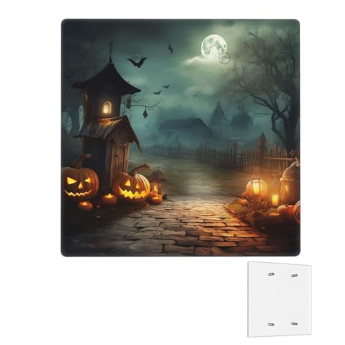 Dekorator-Wandplatte, 2-Gang-Lichtschalter-Abdeckungen, Duplex-Steckdosenabdeckungen, Halloween-Hintergrund, Wandplatten für Steckdosen, Steckerabdeckung, mittlere Größe, Doppel-Wippschalterplatten von RTSTNMBD
